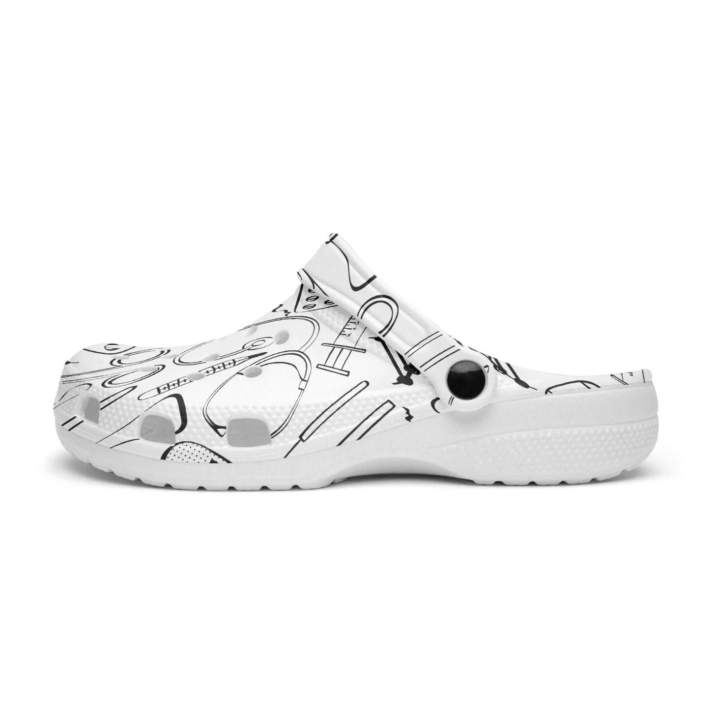 MEDICAL SUPPLY PATTERN All Over Printed Clogs