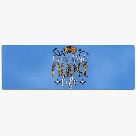 LIVING THE NURSE LIFE Suede Anti-slip Yoga Mat