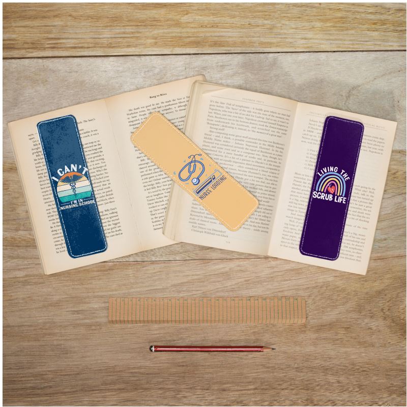 NURSE LEATHER BOOKMARKS 3-PACK