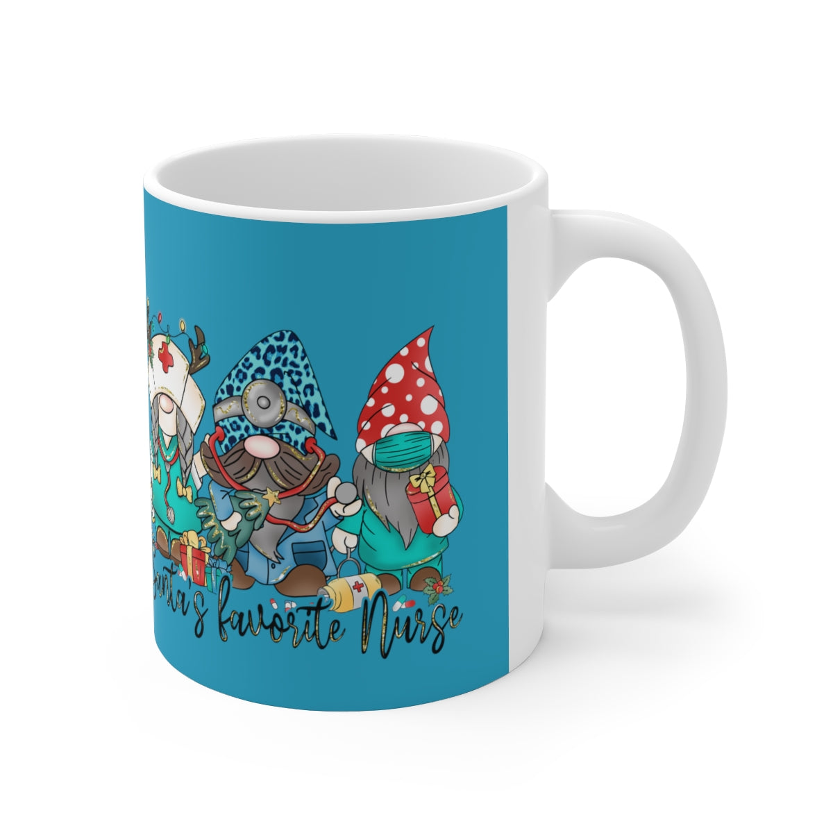 Santa's Favorite Nurse Ceramic Mug 11oz