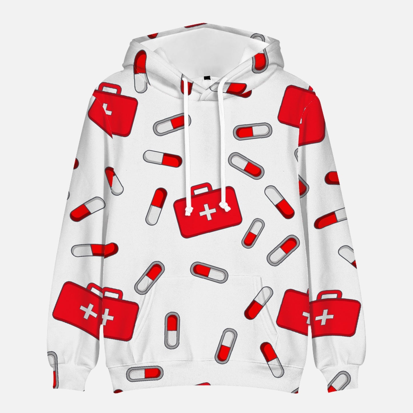 ALL ABOUT THE PILLS Round Collar Hoodie