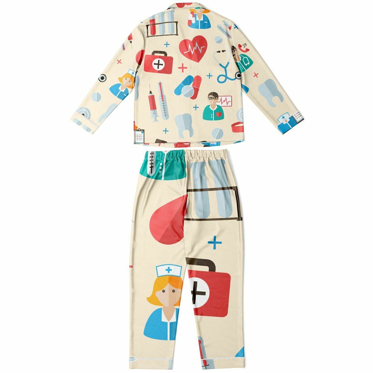 NURSING AND MEDICAL PATTERN PRINT NIGHTWEAR