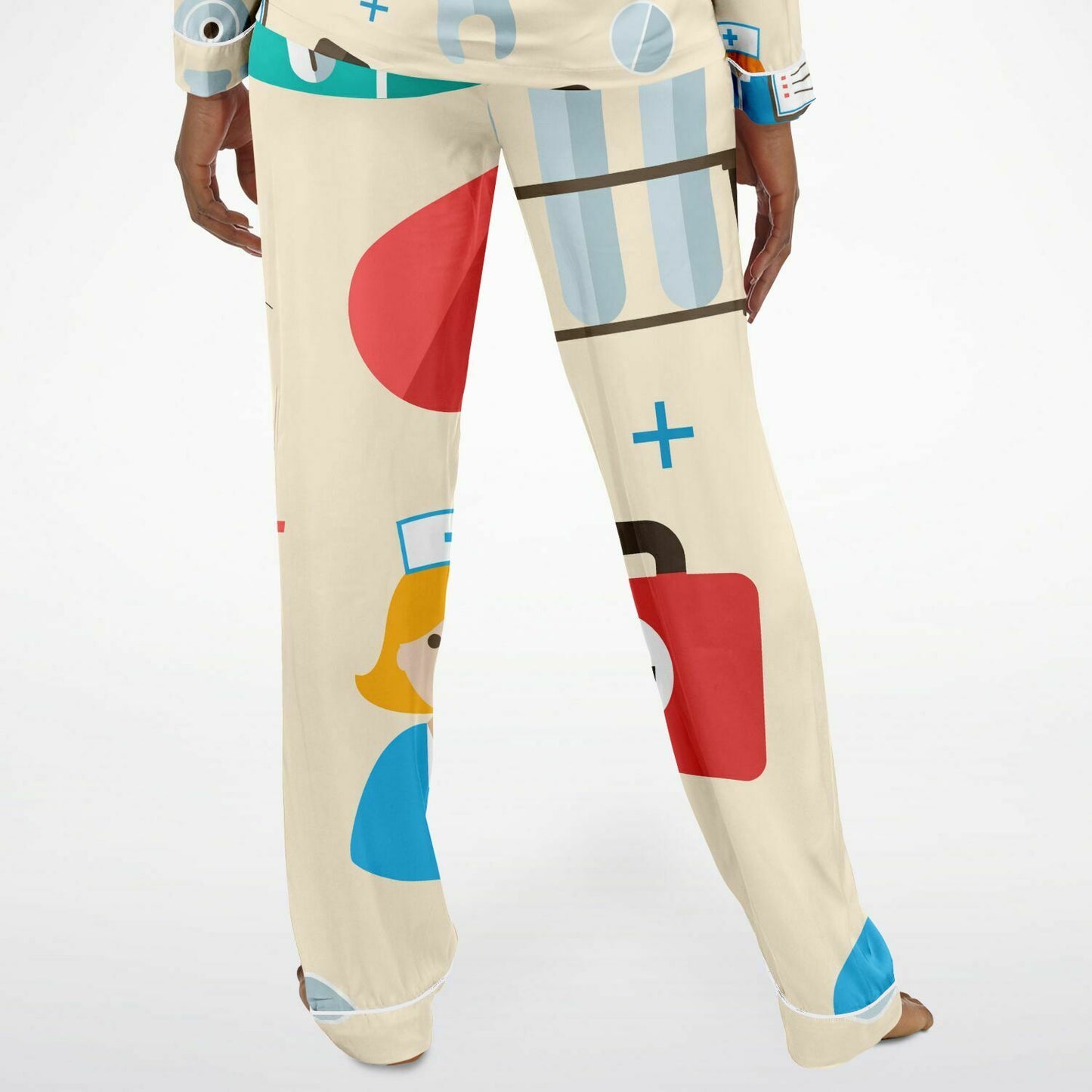 NURSING AND MEDICAL PATTERN PRINT NIGHTWEAR