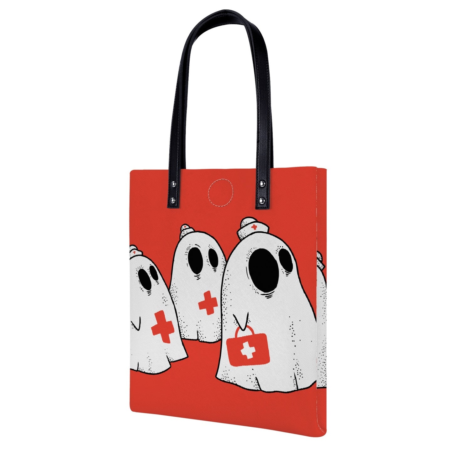 Ghostly Leather Tote Bags