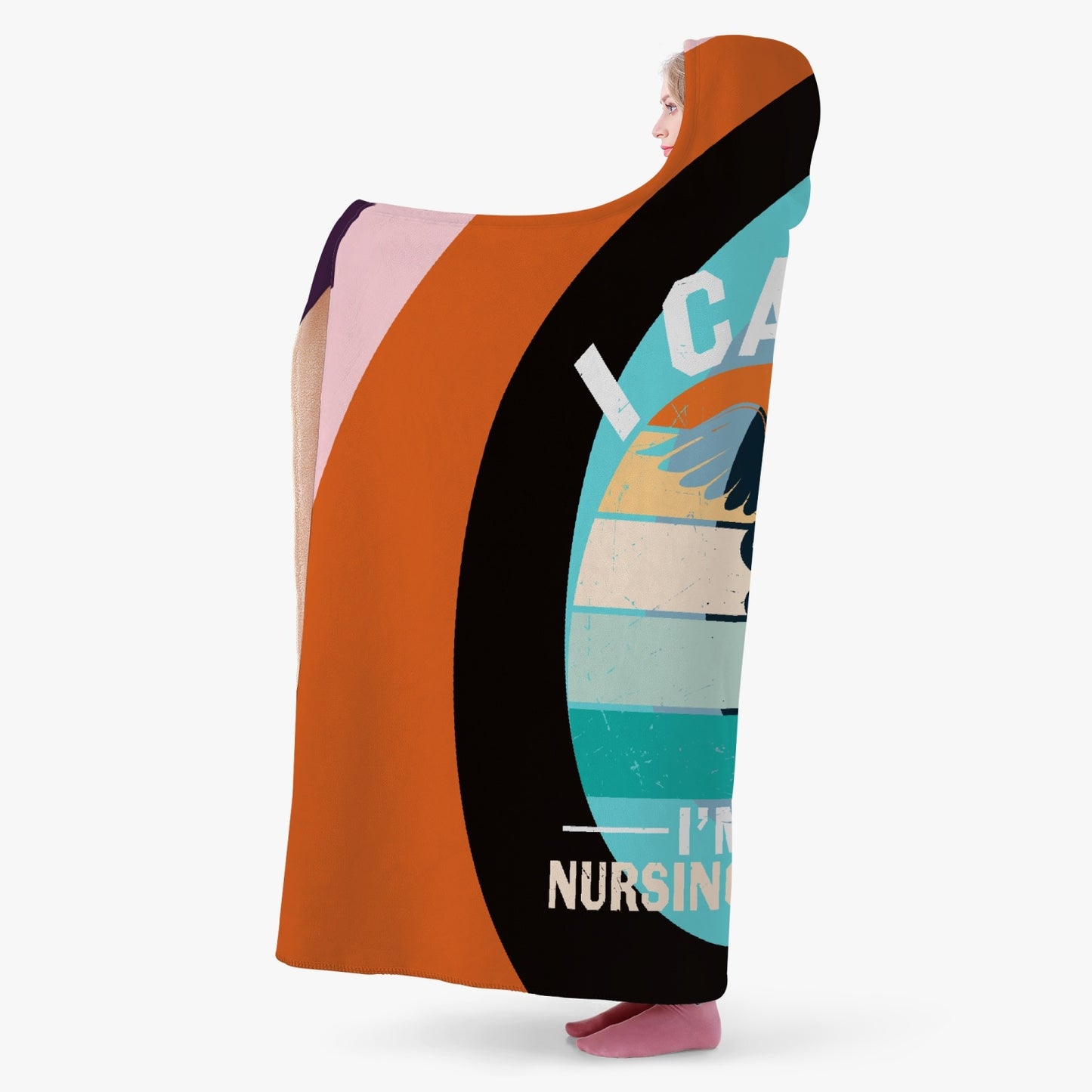 I CAN'T, I'M IN NURSING SCHOOL Casual Dual-Sided Stitched Hoodie Blanket