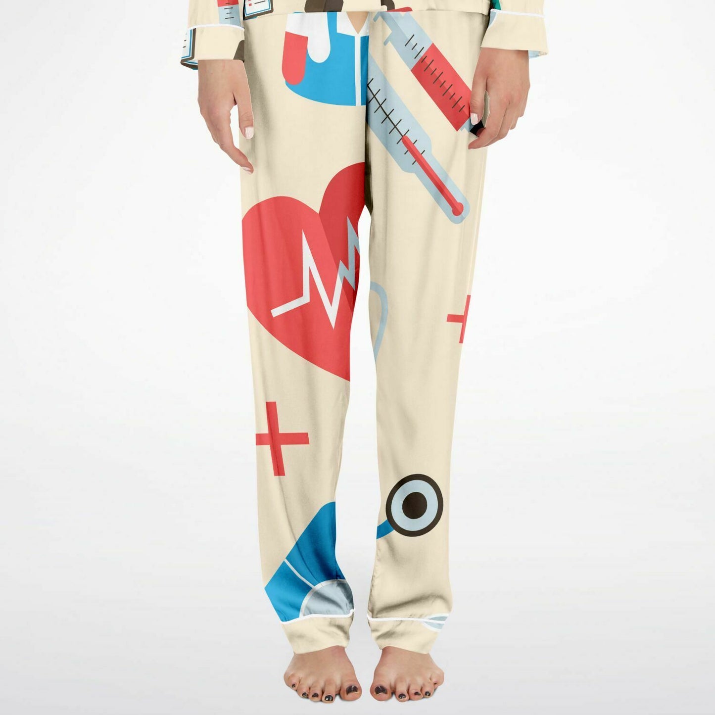 NURSING AND MEDICAL PATTERN PRINT NIGHTWEAR