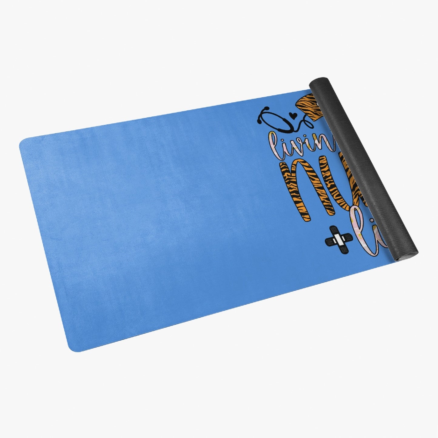 LIVING THE NURSE LIFE Suede Anti-slip Yoga Mat