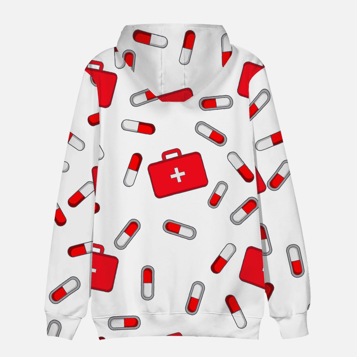 ALL ABOUT THE PILLS Round Collar Hoodie