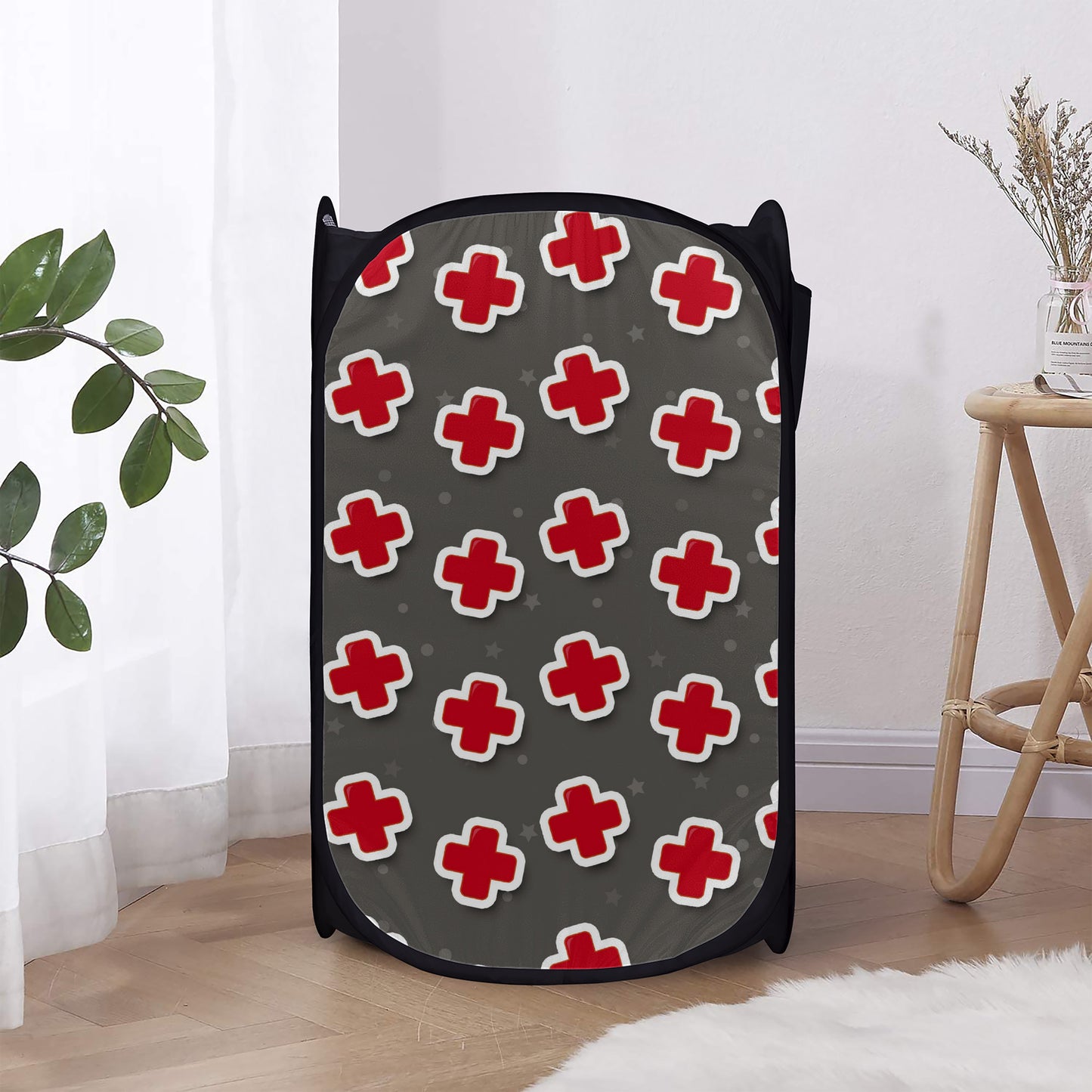 MEDICAL PATTERN PRINT Laundry Hampers Black