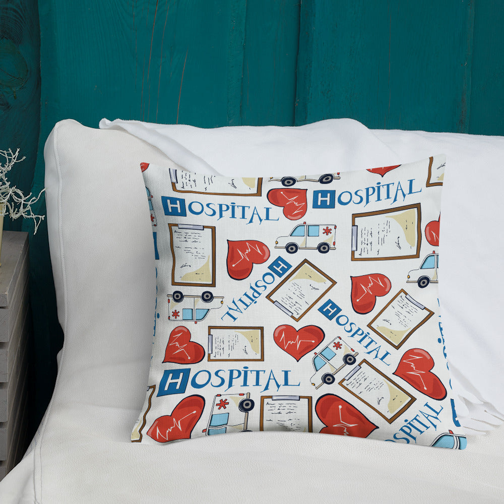 MEDICAL NURSE PRINT Premium Pillow