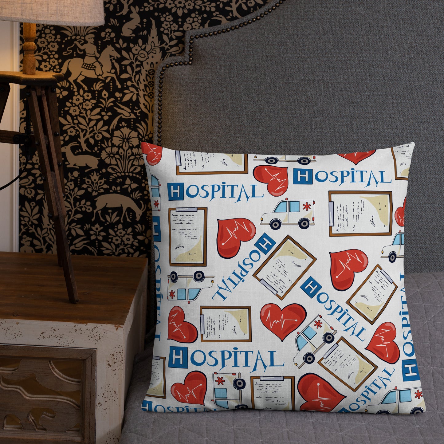 MEDICAL NURSE PRINT Premium Pillow