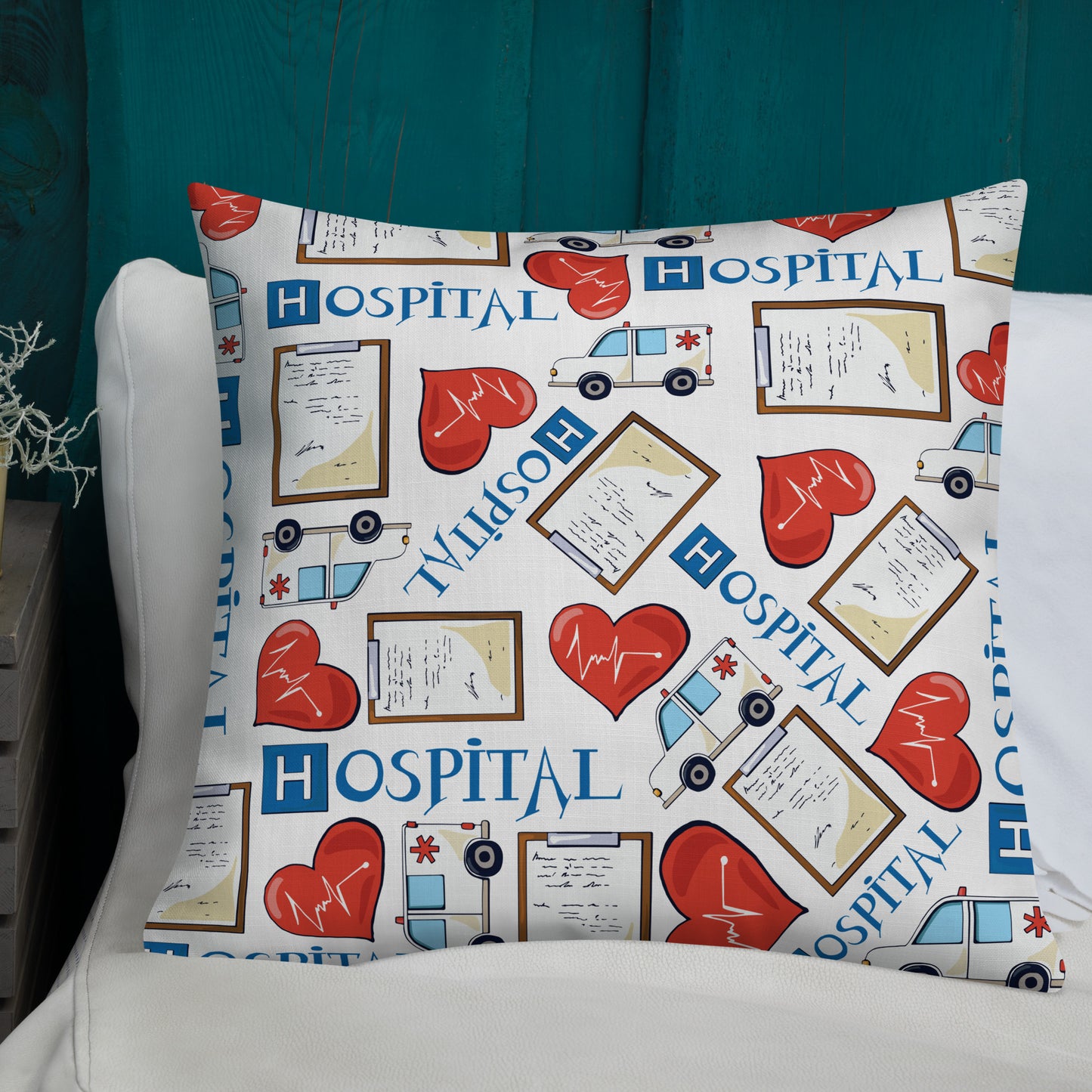 MEDICAL NURSE PRINT Premium Pillow