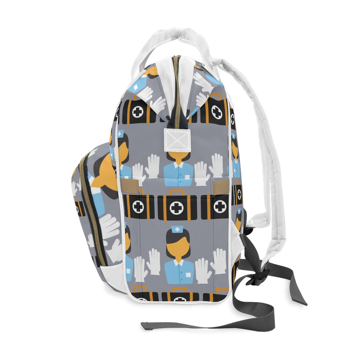 Nurse Print Multifunctional/Multipurpose Diaper Backpack