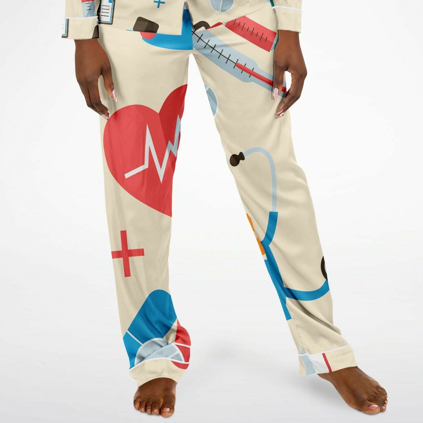 NURSING AND MEDICAL PATTERN PRINT NIGHTWEAR
