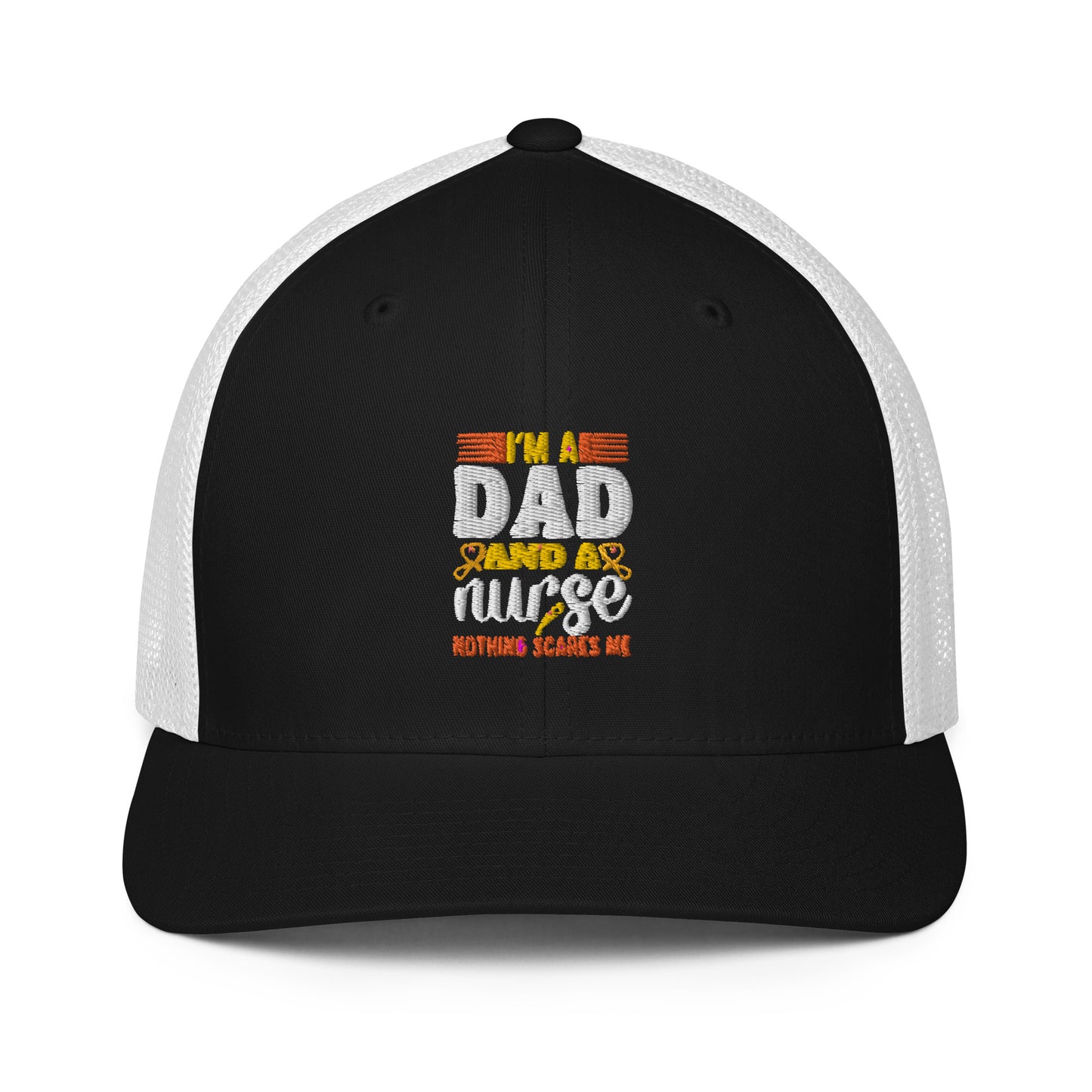 I am a Dad and a Nurse...Closed-back trucker cap