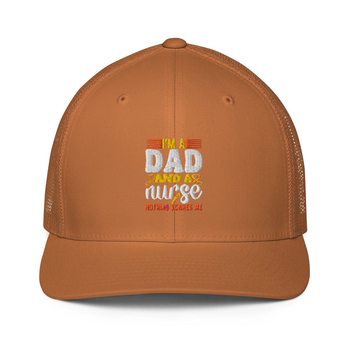 I am a Dad and a Nurse...Closed-back trucker cap