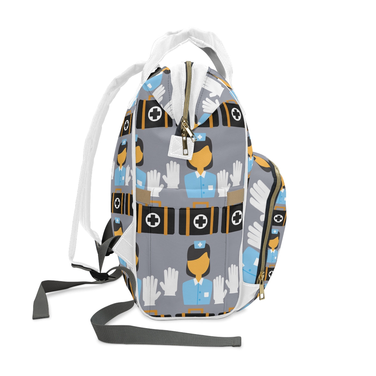 Nurse Print Multifunctional/Multipurpose Diaper Backpack