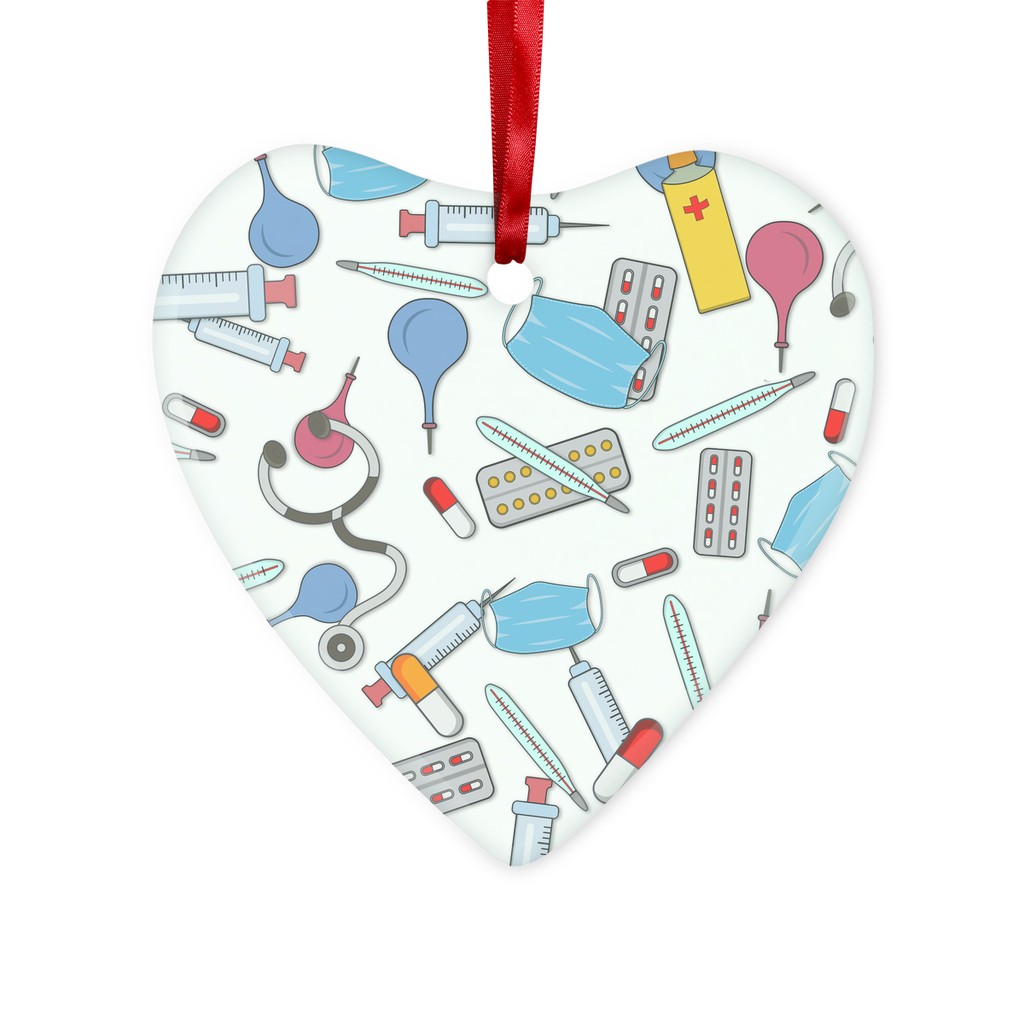 NURSE PRINT Glass Hanging Ornament (2 Sizes)