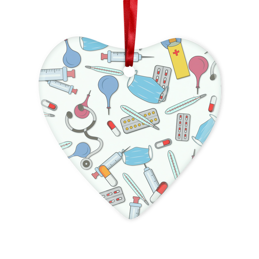 NURSE PRINT Glass Hanging Ornament (2 Sizes)