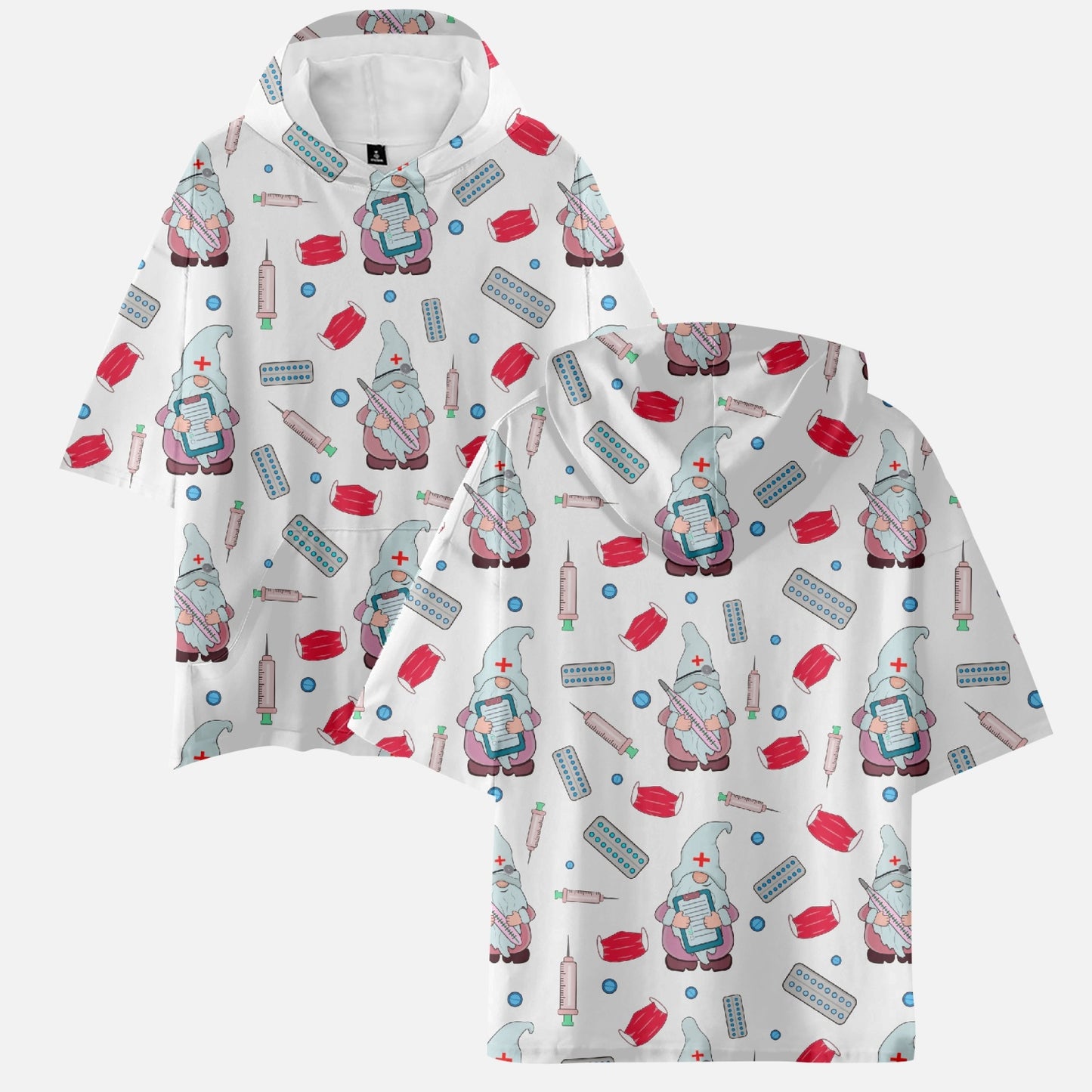 NURSE GNOME Short Sleeve Hoodie T-Shirts