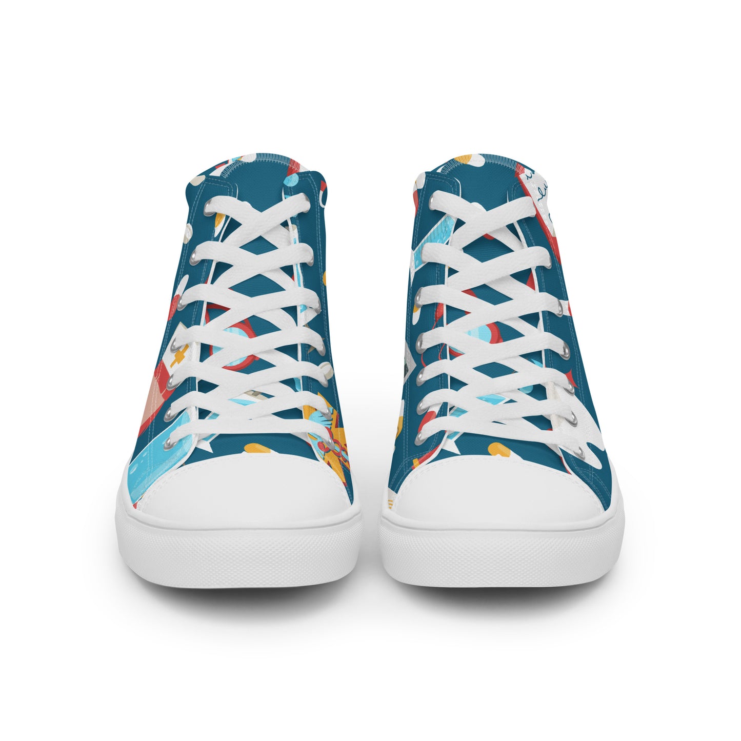 NURSE & MEDICAL PRINT Men’s high top canvas shoes