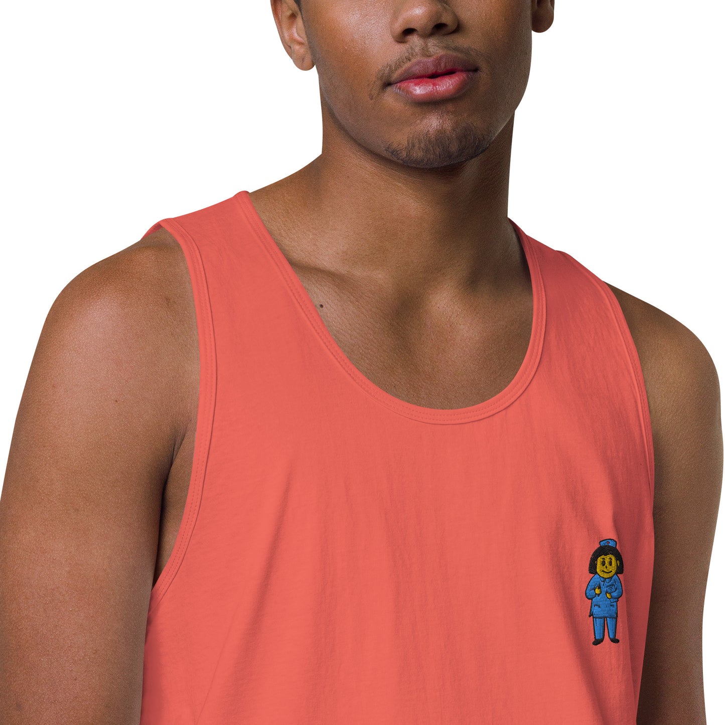 Nurse Embroidery Men’s premium tank top