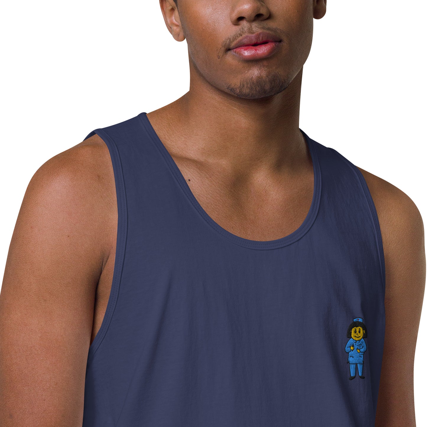 Nurse Embroidery Men’s premium tank top