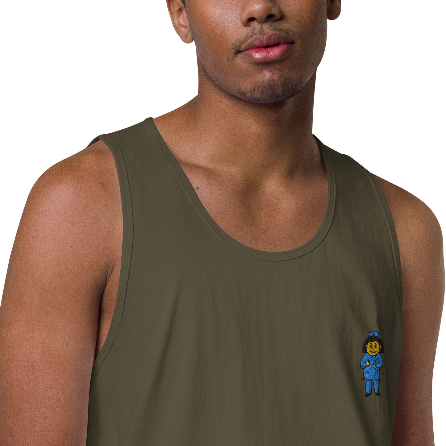 Nurse Embroidery Men’s premium tank top