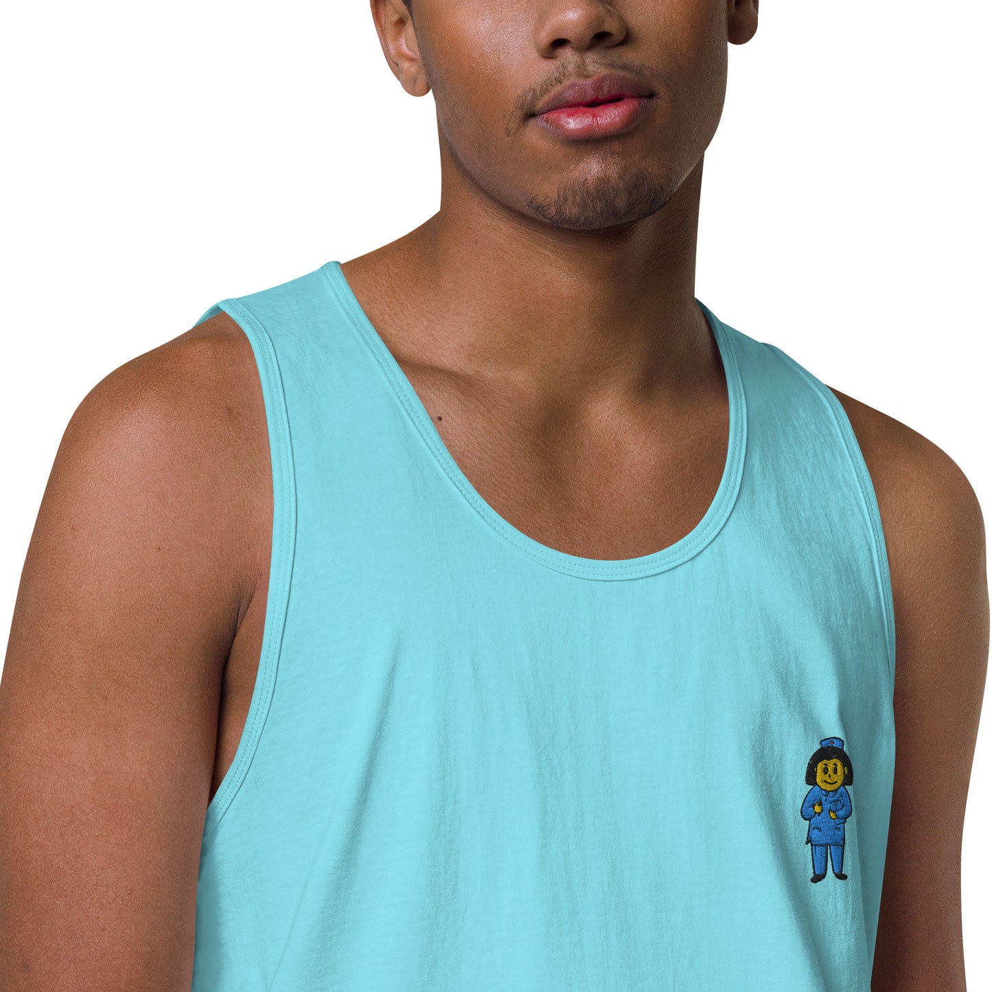 Nurse Embroidery Men’s premium tank top