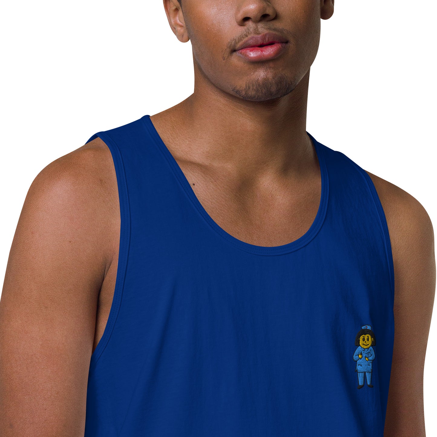 Nurse Embroidery Men’s premium tank top