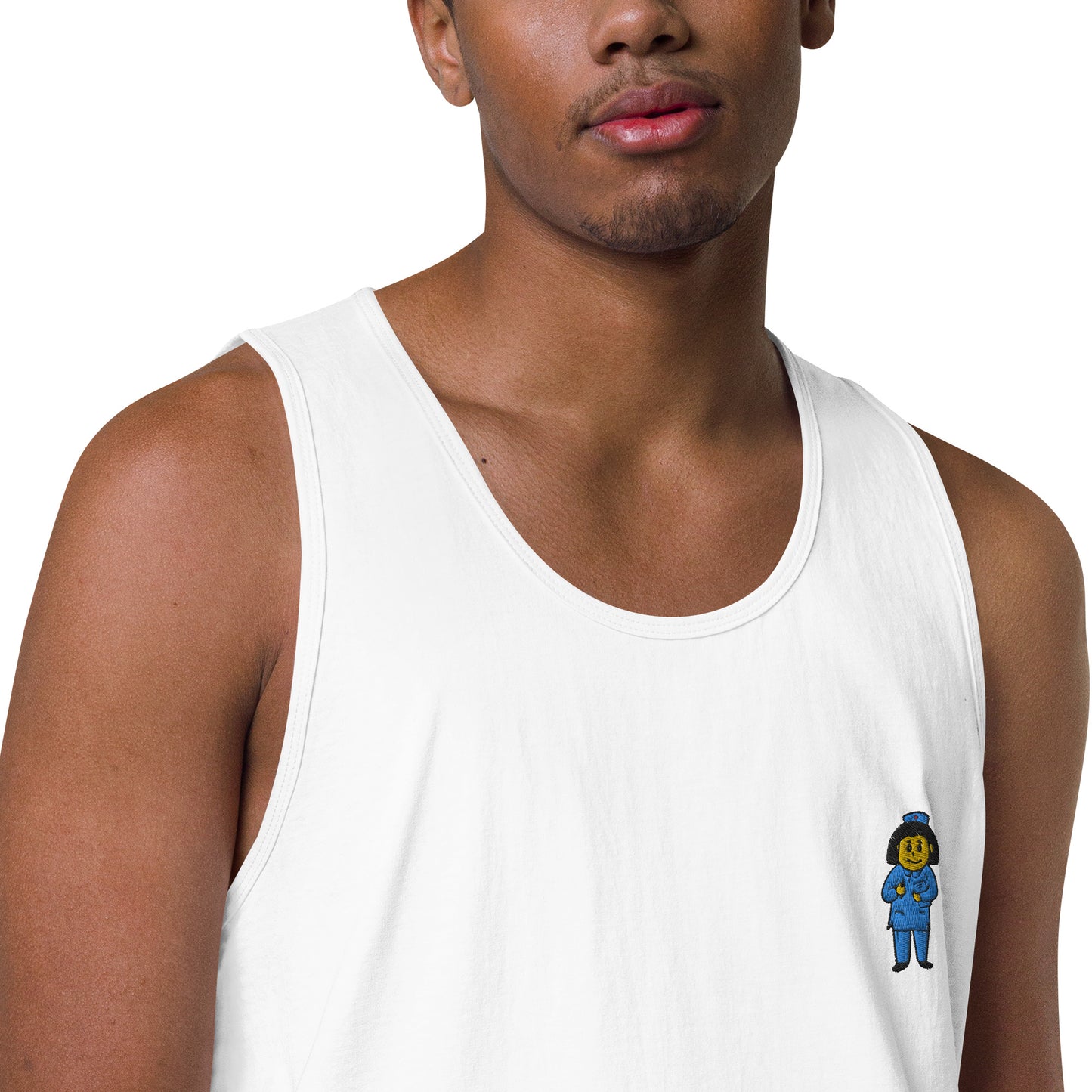 Nurse Embroidery Men’s premium tank top