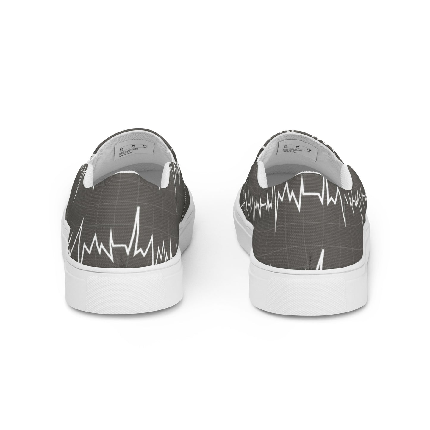 HEARTBEAT PRINT Men’s slip-on canvas shoes