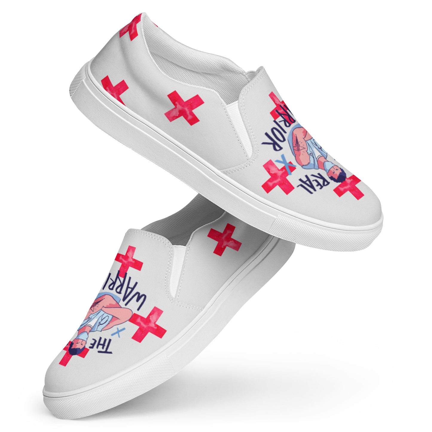 The Real Warrior Nurse Men’s slip-on canvas shoes