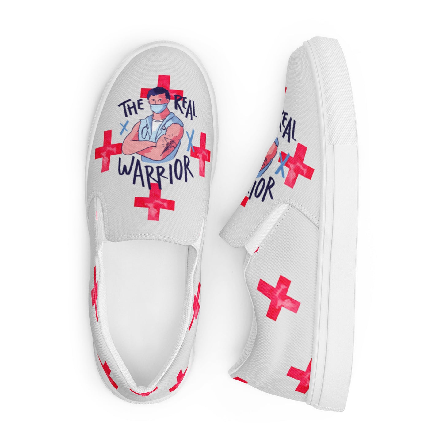 The Real Warrior Nurse Men’s slip-on canvas shoes