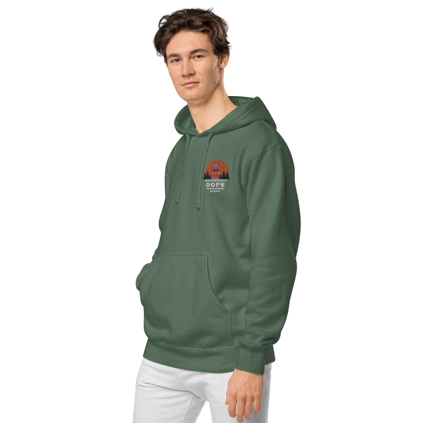 Unapologetically Dope NURSE Unisex pigment dyed hoodie