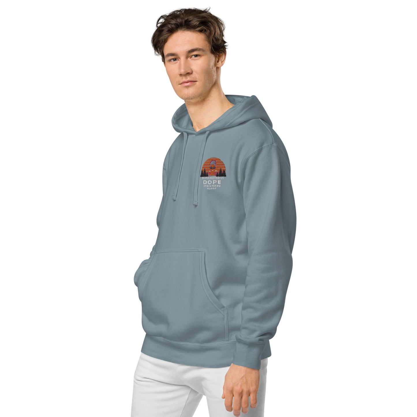 Unapologetically Dope NURSE Unisex pigment dyed hoodie