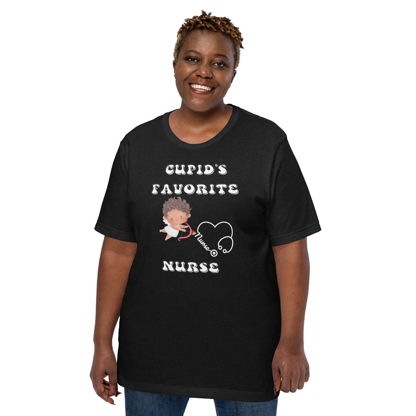 CUPIDS FAVORITE NURSE Unisex t-shirt