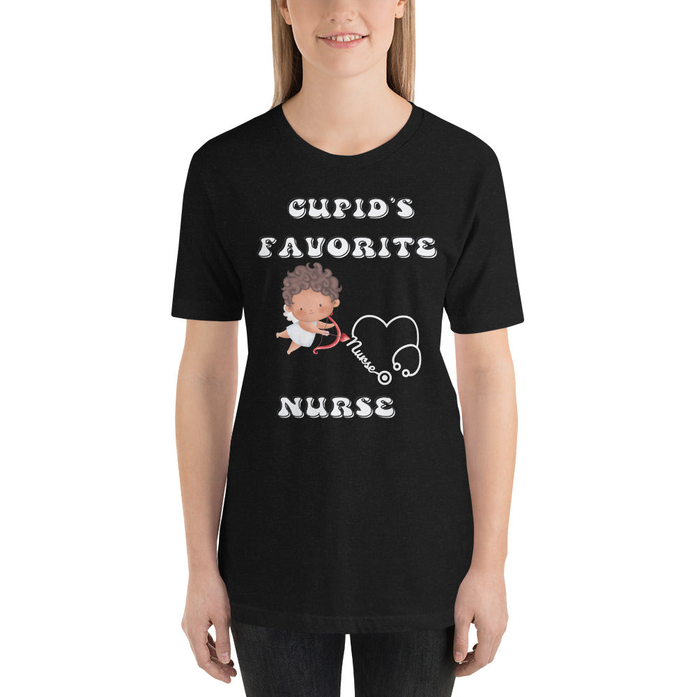 CUPIDS FAVORITE NURSE Unisex t-shirt