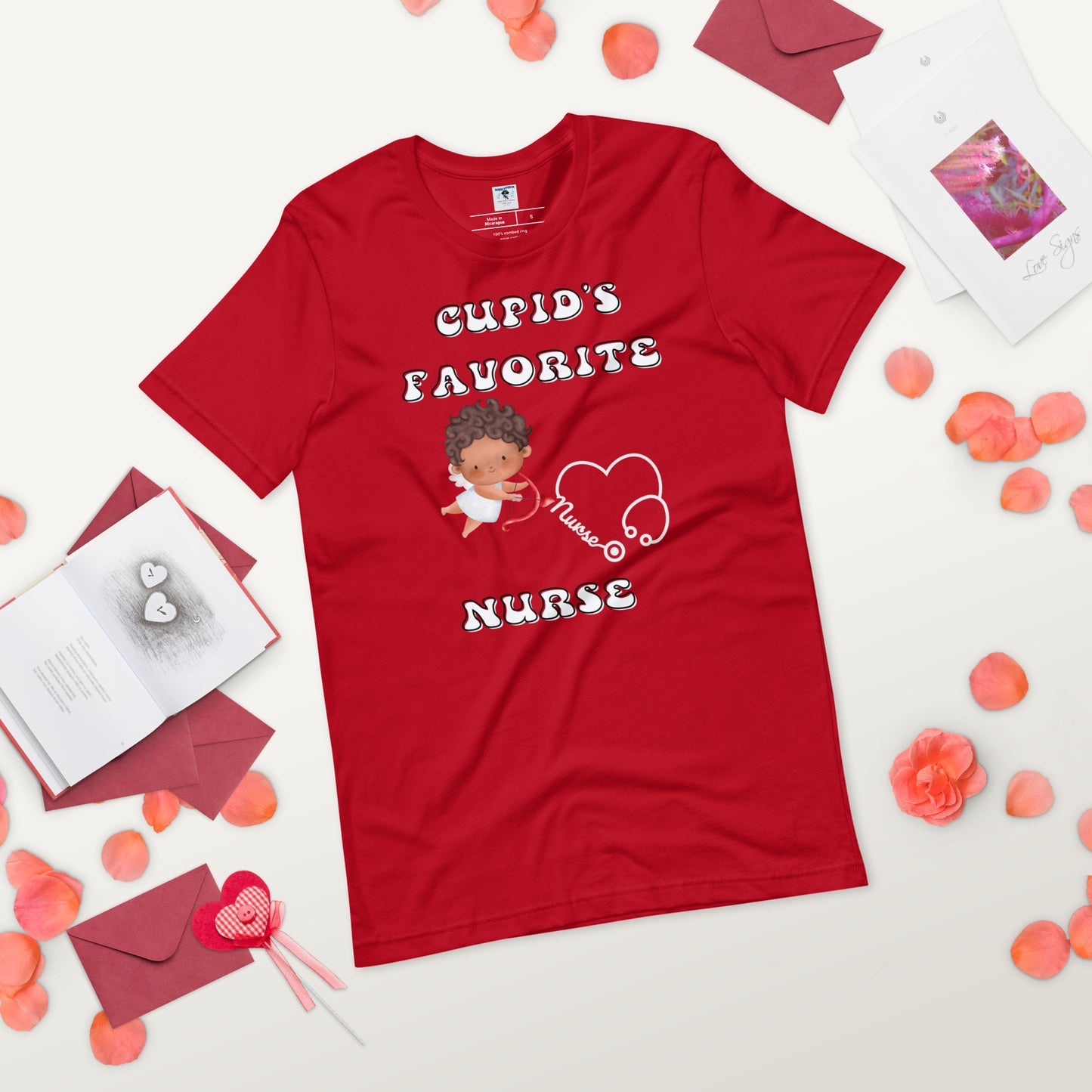 CUPIDS FAVORITE NURSE Unisex t-shirt