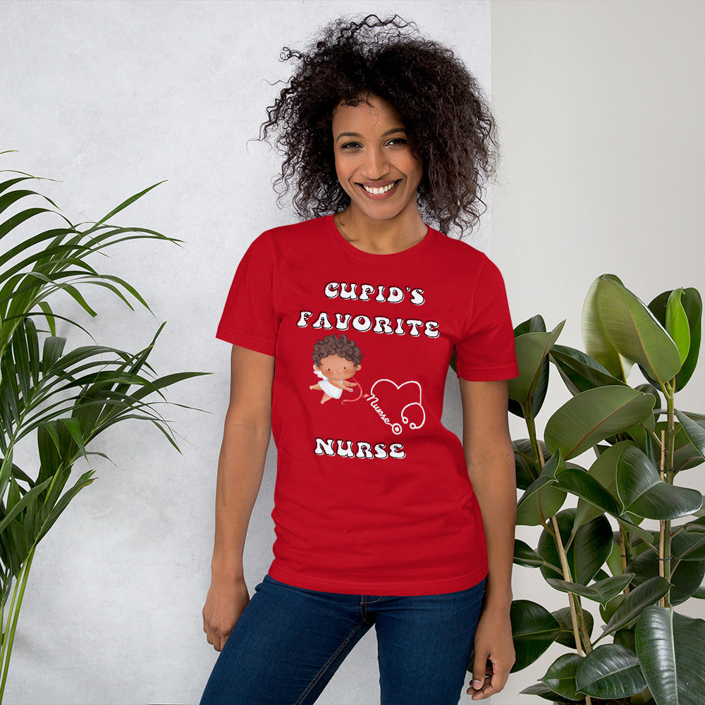 CUPIDS FAVORITE NURSE Unisex t-shirt