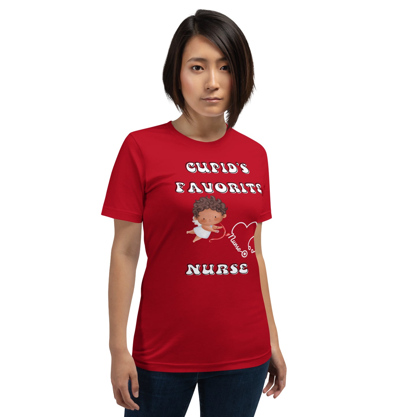 CUPIDS FAVORITE NURSE Unisex t-shirt