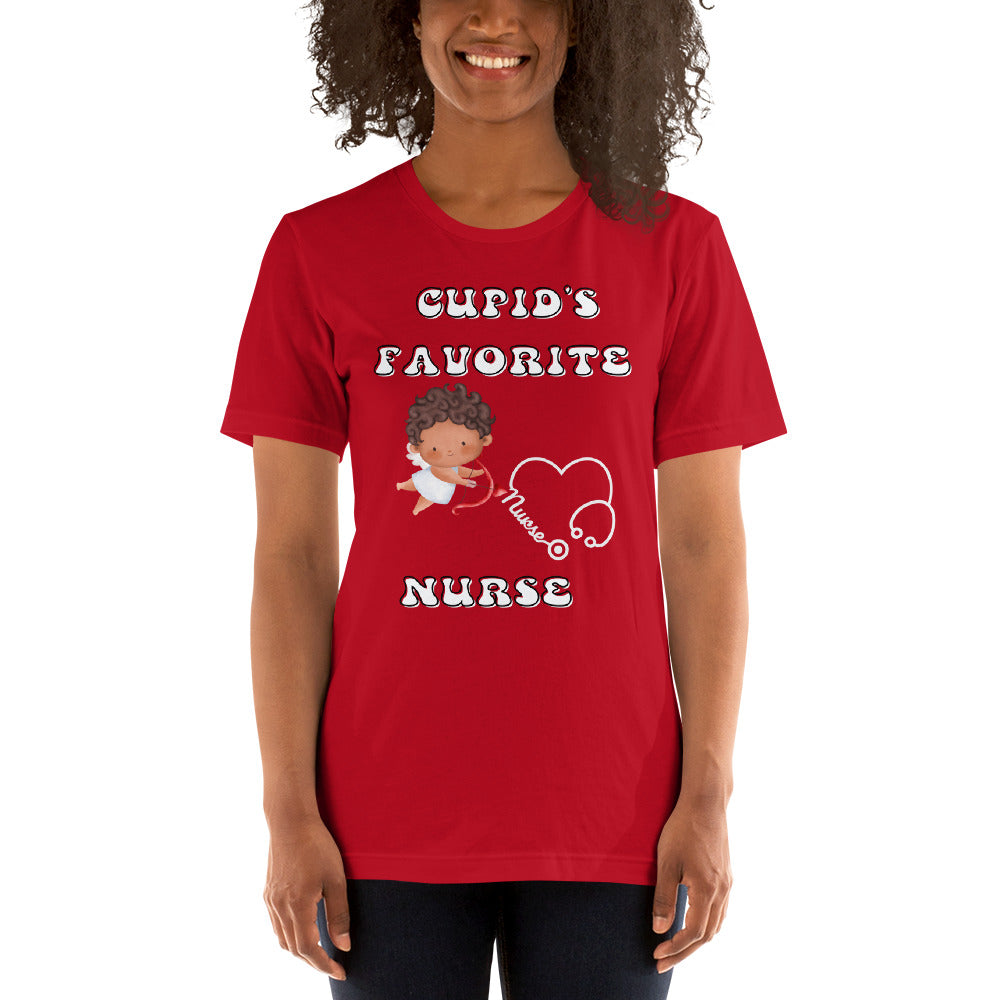 CUPIDS FAVORITE NURSE Unisex t-shirt