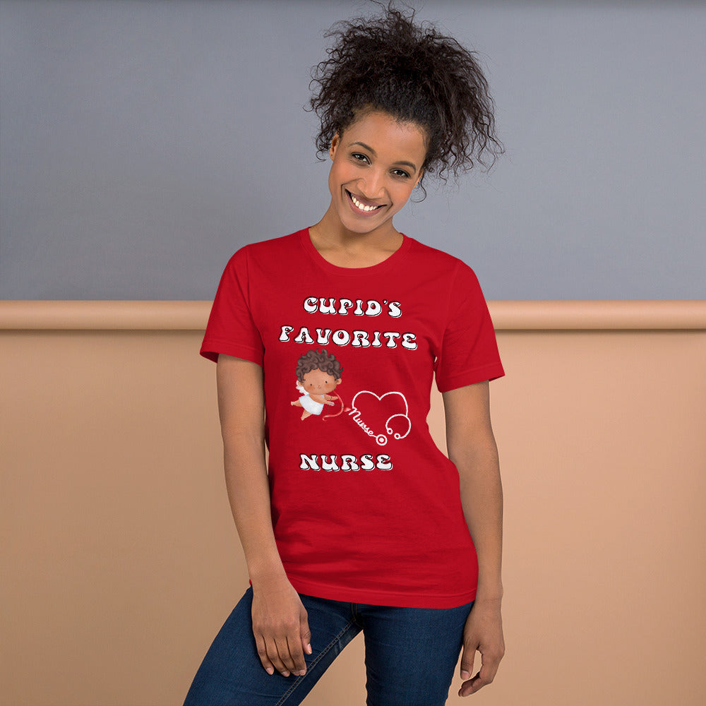 CUPIDS FAVORITE NURSE Unisex t-shirt