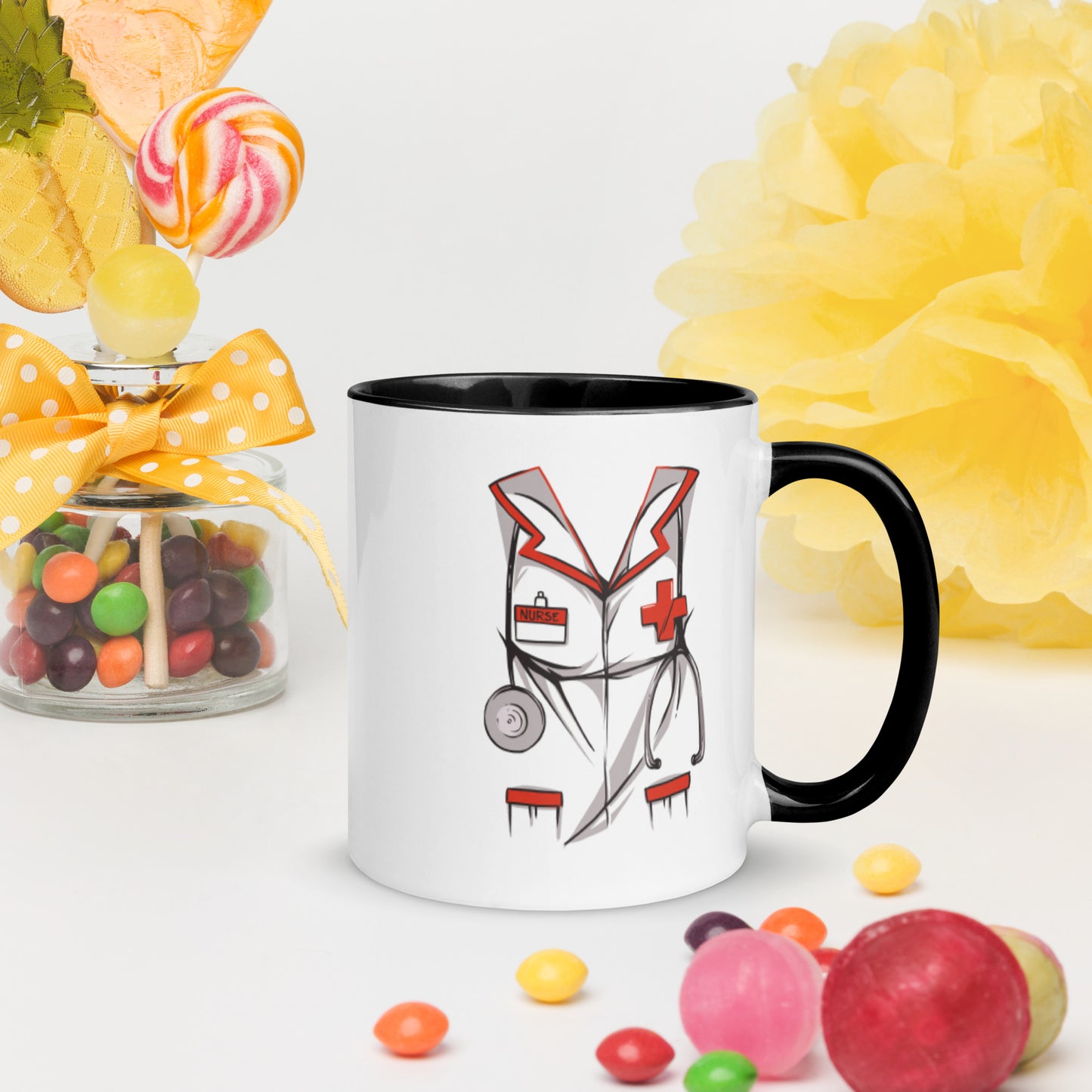 Dope Black Nurse Mug with Color Inside