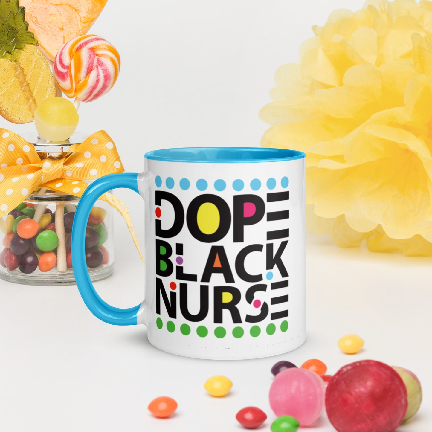 Dope Black Nurse Mug with Color Inside