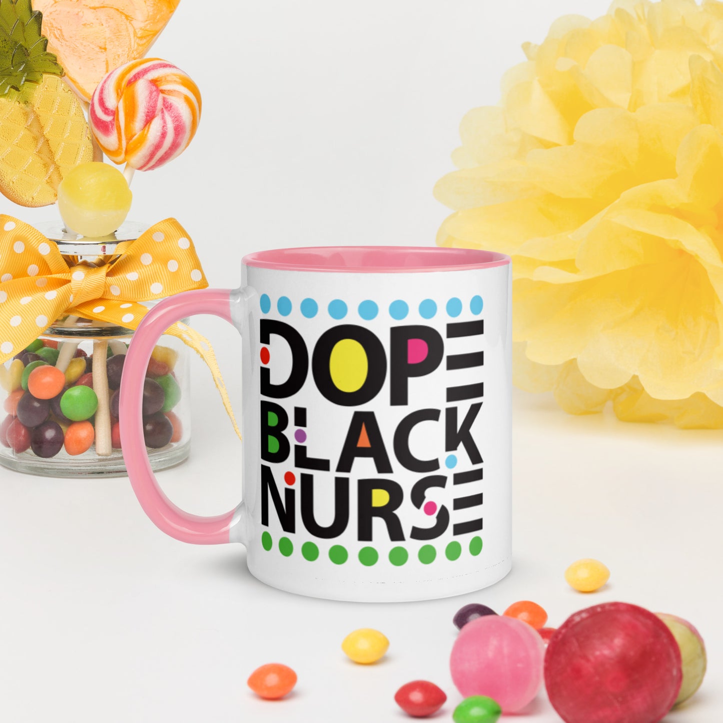 Dope Black Nurse Mug with Color Inside