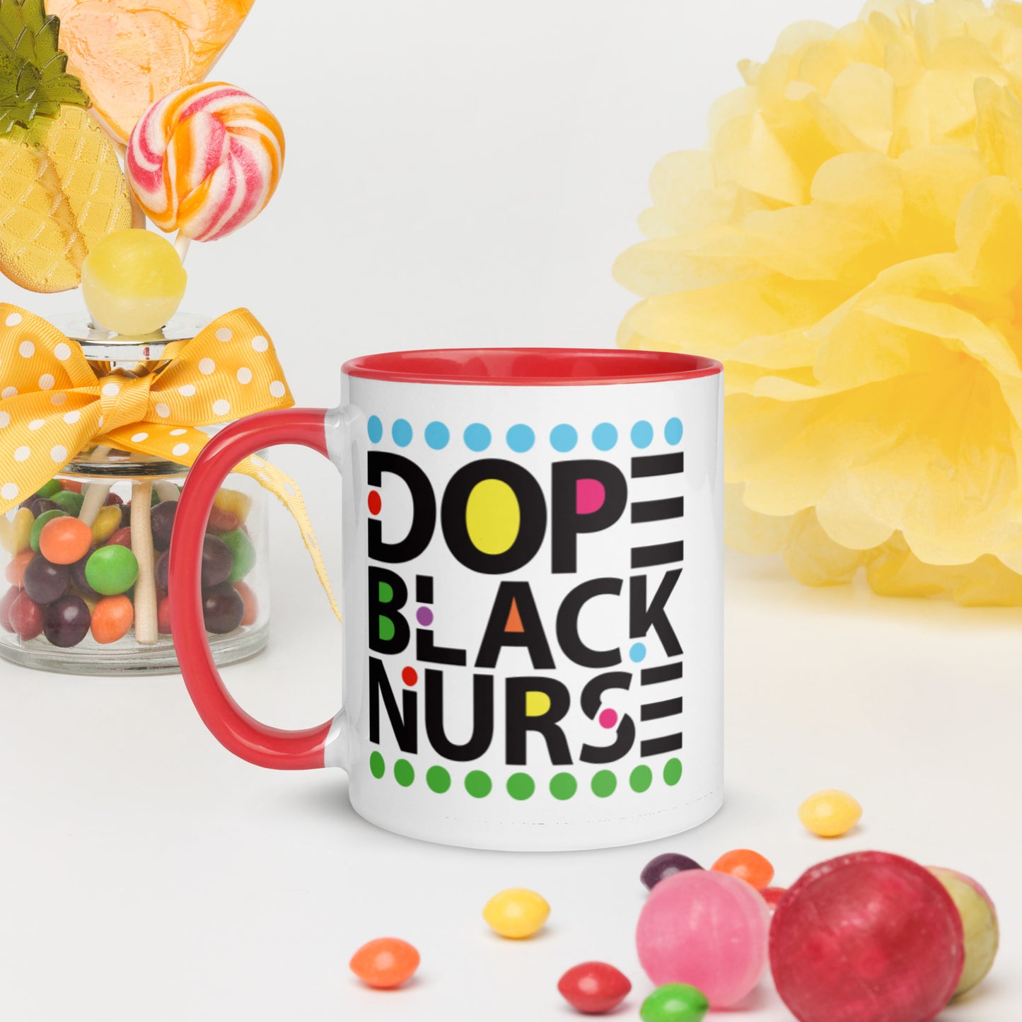 Dope Black Nurse Mug with Color Inside