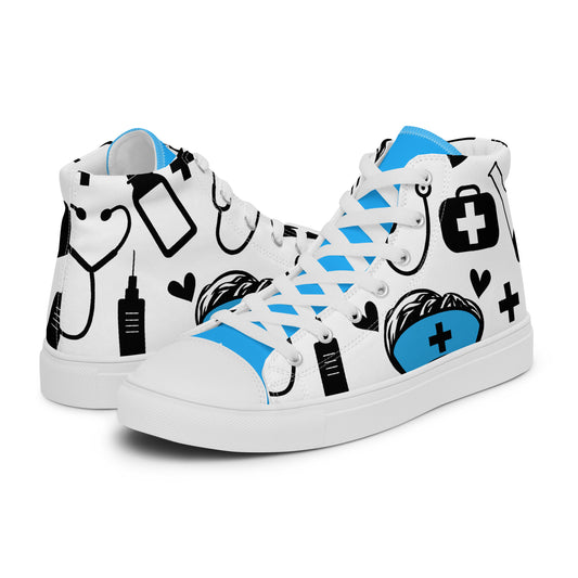 NURSE LIFE Women’s high top canvas shoes