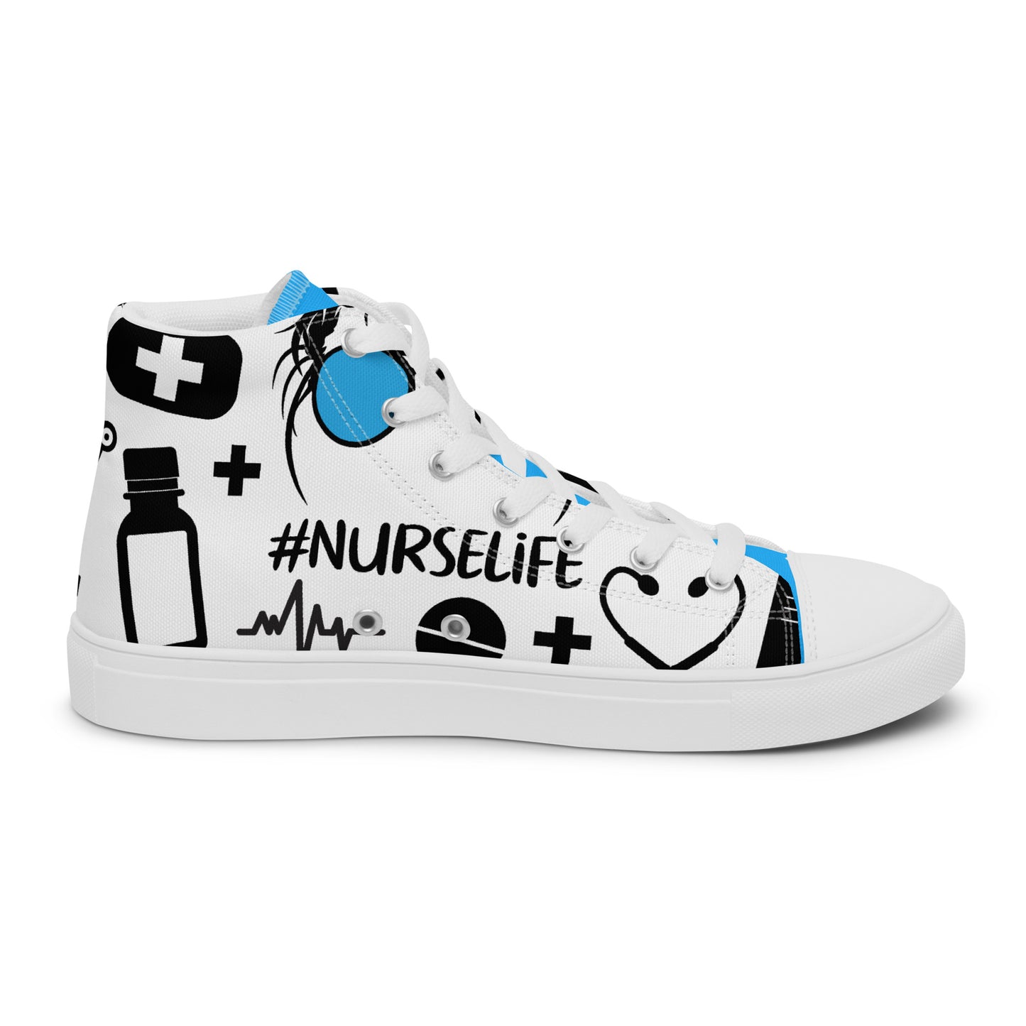 NURSE LIFE Women’s high top canvas shoes